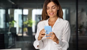Patient texting their provider on the go